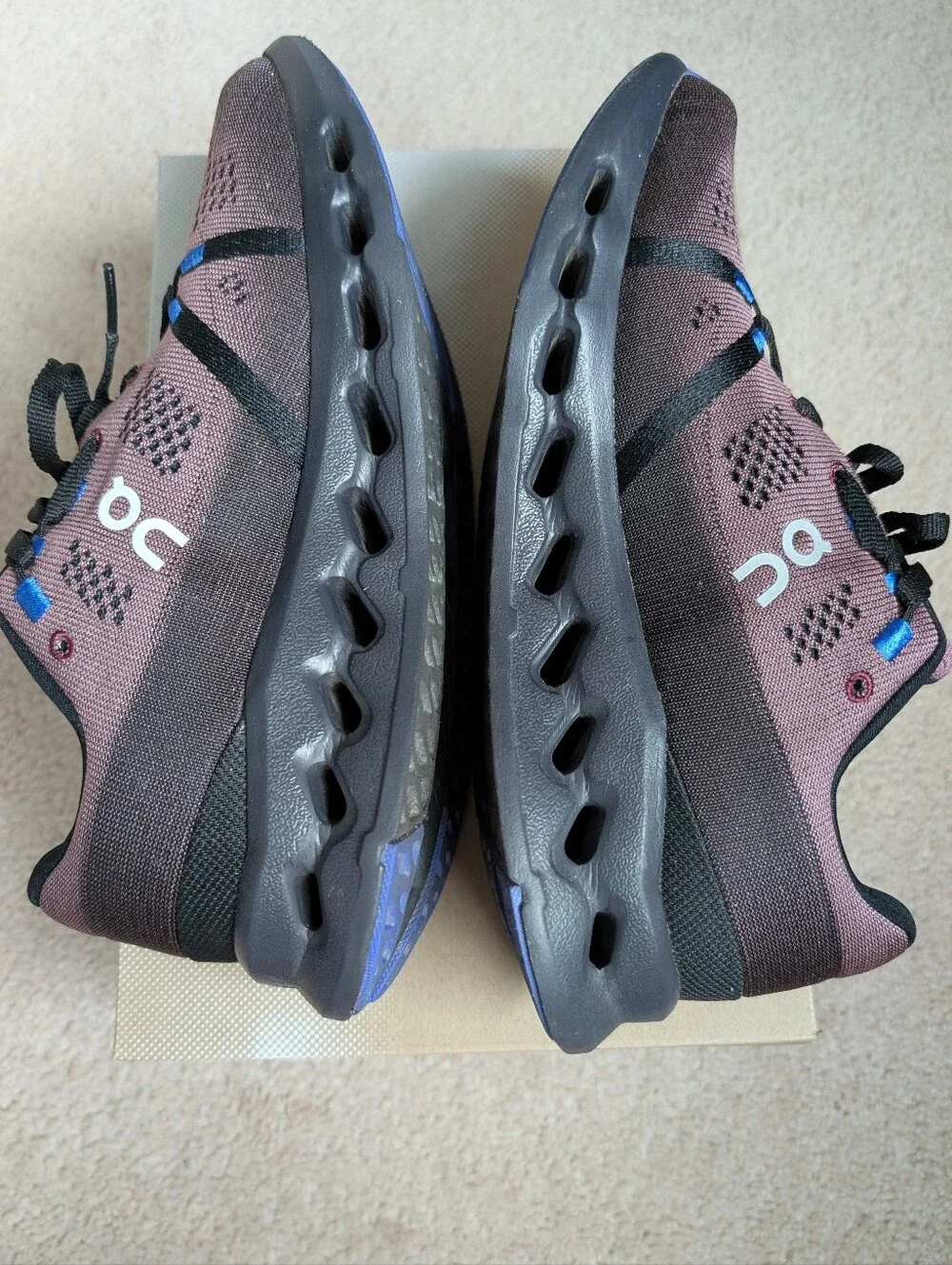 On Cloudsurfer Women's Running Shoes, Black Pink Blue, Size 7.5